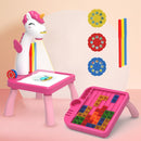 Mesa de Desenho Projetora de Unicórnio com Luz e Músicas