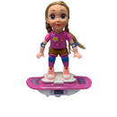 Boneca Sorridente Diversão Com Luzes No Hoverboard