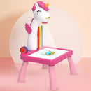Mesa de Desenho Projetora de Unicórnio com Luz e Músicas