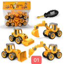Kit 4 Tratores De Construção Desmontáveis 4x1 Para Crianças