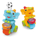 Elefante Musical Equilibrista Assopra Bola Bate e Volta Com Luzes e Sons