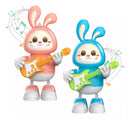 Coelho Musical Dançante - Brinquedo Educacional com Luzes e Guitarra para Crianças