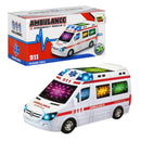 Ambulância de Luz 3D Carro brinquedo com Luz Sons Movimento