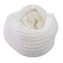 Cachecol Feminino de Tricô em Lã com Duas Voltas