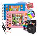 Kit de canetinhas + Caderno Bobbie Goods Canetas com ponta dupla