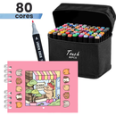 Kit de canetinhas + Caderno Bobbie Goods Canetas com ponta dupla