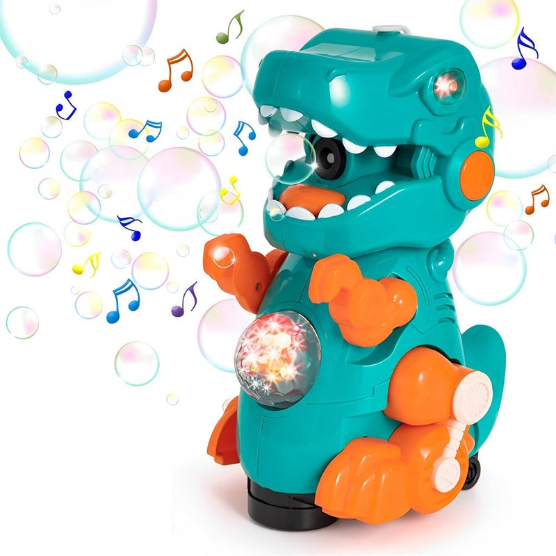 Dinossauro Bate E Volta Solta Bolha De Sabão Emite Som e Luz