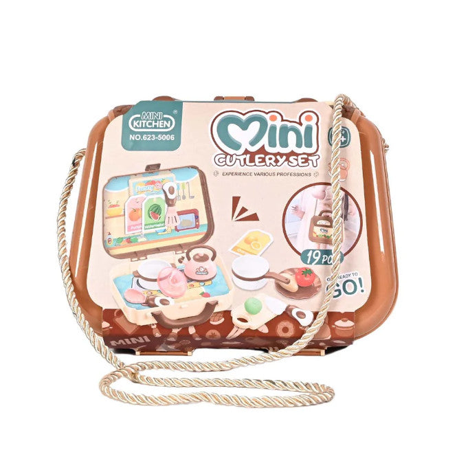 Mini Maleta Infantil de Cozinha Hora do Chá 19 Peças