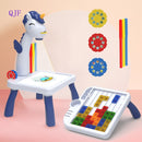 Mesa de Desenho Projetora de Unicórnio com Luz e Músicas