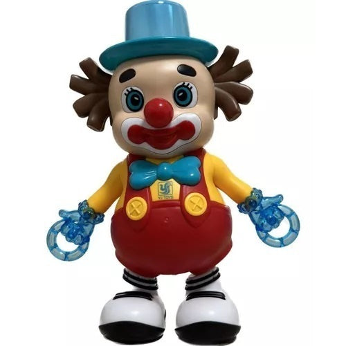 Robô Palhaço Dançarino Com Luzes Sons Divertido Colorido
